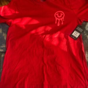 True Religion Red Short Sleeve Tee